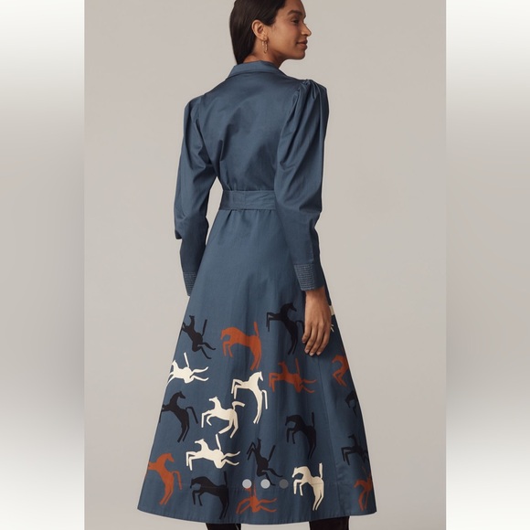 🎉SUPER RARE🎉 Anthropologie NWT Caroline K Anais Long Sleeve V-Neck Dress size S. - Picture 4 of 7